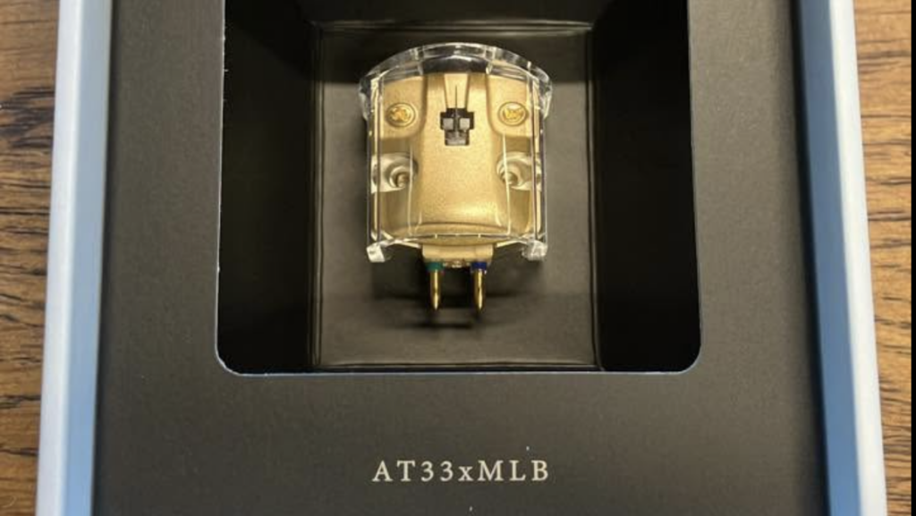 Audio Technica AT33xMLB moving coil cartridge in presentation box
